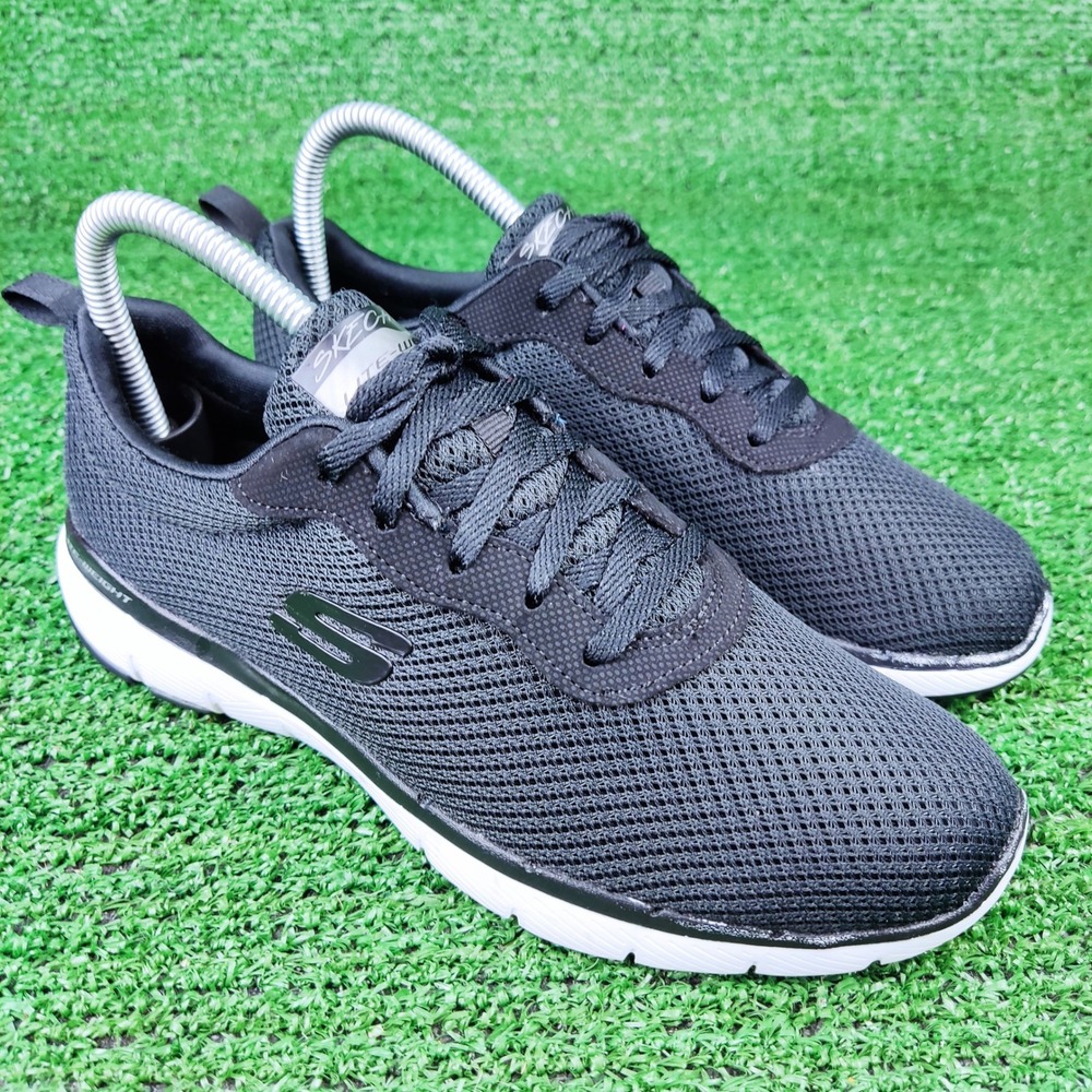 Skechers Sneakers Womens 7 Black Flex Appeal 4.0 Brilliant View Mesh Athletic